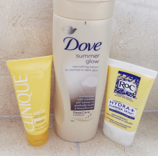 My summer skin products