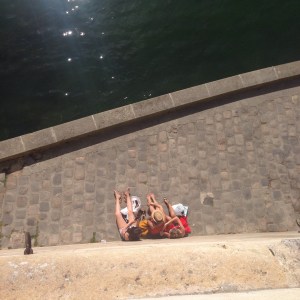 Sunbathers  in Paris